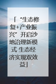 “生态修复+产业振兴”开启沙地治理新模式 生态经济实现双效益