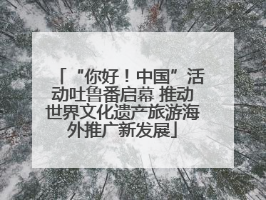 “你好！中国”活动吐鲁番启幕 推动世界文化遗产旅游海外推广新发展