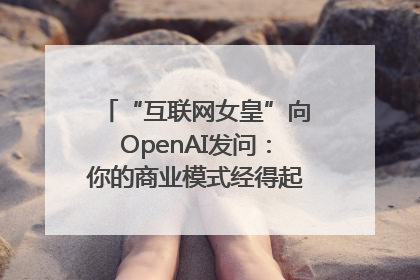 “互联网女皇”向OpenAI发问：你的商业模式经得起价格战考验么？