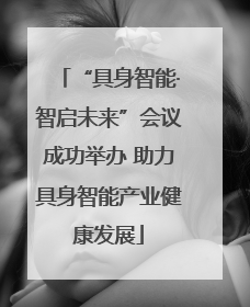 “具身智能·智启未来”会议成功举办 助力具身智能产业健康发展