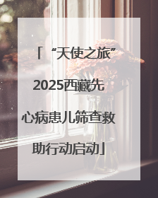 “天使之旅”2025西藏先心病患儿筛查救助行动启动