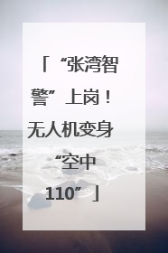 “张湾智警”上岗！无人机变身 “空中 110”