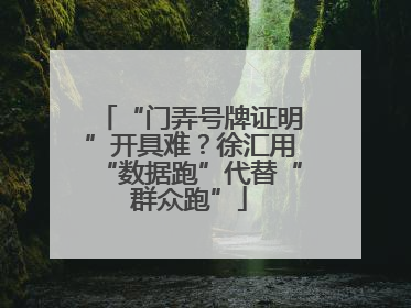 “门弄号牌证明”开具难？徐汇用“数据跑”代替“群众跑”