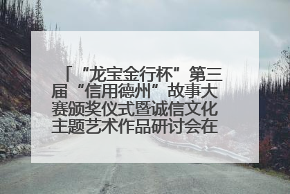 “龙宝金行杯”第三届“信用德州”故事大赛颁奖仪式暨诚信文化主题艺术作品研讨会在山东德州举办