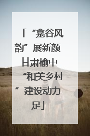 “龛谷风韵”展新颜 甘肃榆中“和美乡村”建设动力足