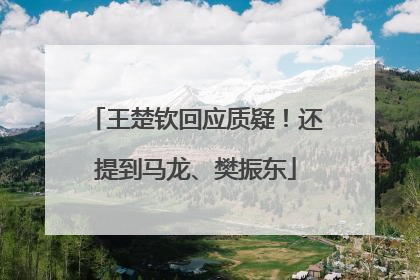 王楚钦回应质疑！还提到马龙、樊振东