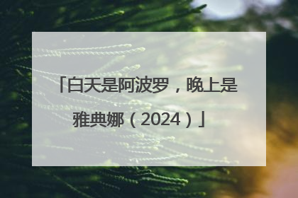 白天是阿波罗，晚上是雅典娜（2024）