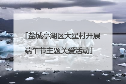 盐城亭湖区大星村开展端午节主题关爱活动
