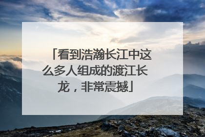 看到浩瀚长江中这么多人组成的渡江长龙，非常震撼