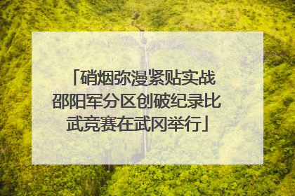 硝烟弥漫紧贴实战 邵阳军分区创破纪录比武竞赛在武冈举行