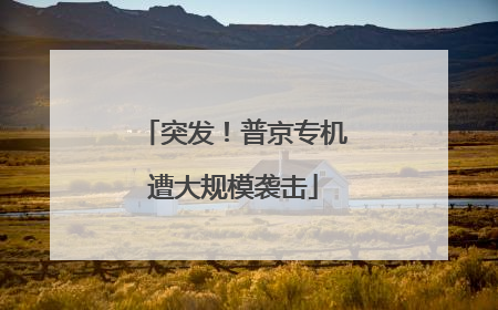 突发！普京专机遭大规模袭击
