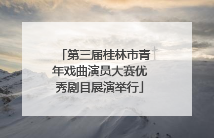 第三届桂林市青年戏曲演员大赛优秀剧目展演举行