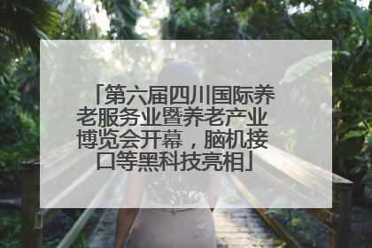 第六届四川国际养老服务业暨养老产业博览会开幕，脑机接口等黑科技亮相