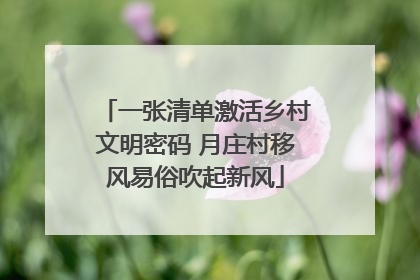 一张清单激活乡村文明密码 月庄村移风易俗吹起新风