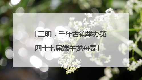 三明：千年古镇举办第四十七届端午龙舟赛