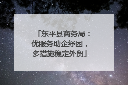 东平县商务局：优服务助企纾困，多措施稳定外贸