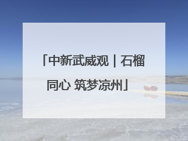 中新武威观｜石榴同心 筑梦凉州