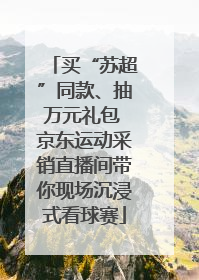买“苏超”同款、抽万元礼包 京东运动采销直播间带你现场沉浸式看球赛