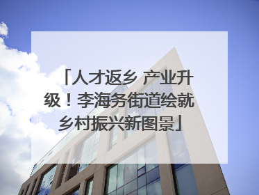 人才返乡 产业升级！李海务街道绘就乡村振兴新图景