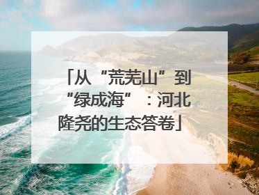 从“荒芜山”到“绿成海”：河北隆尧的生态答卷