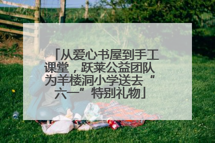 从爱心书屋到手工课堂，跃莱公益团队为羊楼洞小学送去“六一”特别礼物