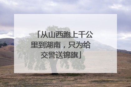 从山西跑上千公里到湖南，只为给交警送锦旗