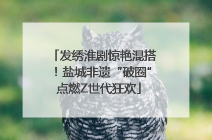 发绣淮剧惊艳混搭！盐城非遗“破圈”点燃Z世代狂欢
