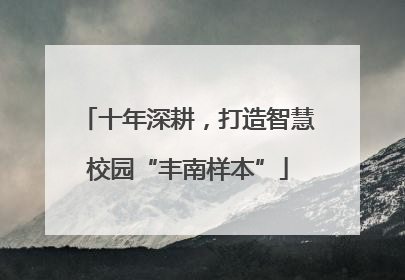 十年深耕，打造智慧校园“丰南样本”