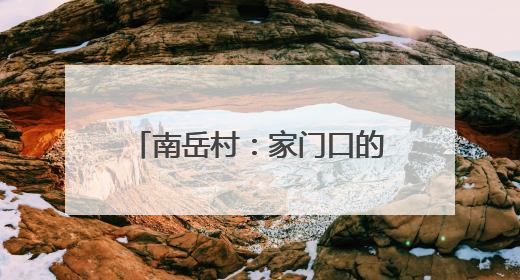 南岳村：家门口的省级医疗“大集”
