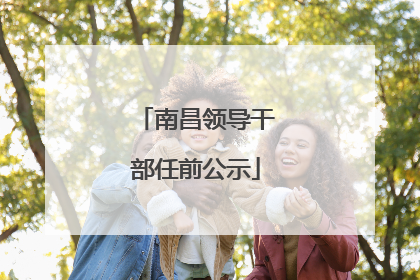 南昌领导干部任前公示