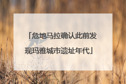 危地马拉确认此前发现玛雅城市遗址年代