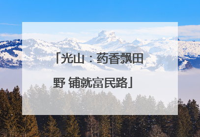 光山：药香飘田野 铺就富民路