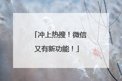 冲上热搜！微信又有新功能！