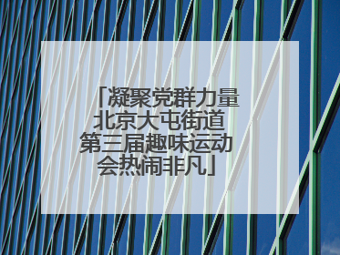 凝聚党群力量 北京大屯街道第三届趣味运动会热闹非凡