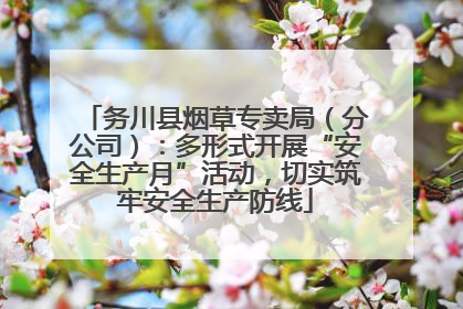 务川县烟草专卖局（分公司）：多形式开展“安全生产月”活动，切实筑牢安全生产防线