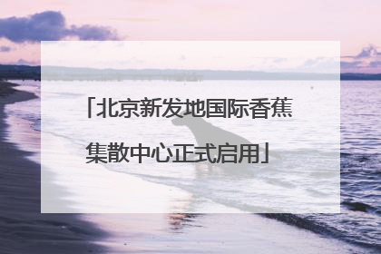 北京新发地国际香蕉集散中心正式启用