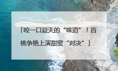 咬一口夏天的“味道”！百桃争艳上演甜蜜“对决”