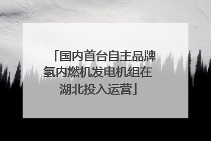 国内首台自主品牌氢内燃机发电机组在湖北投入运营