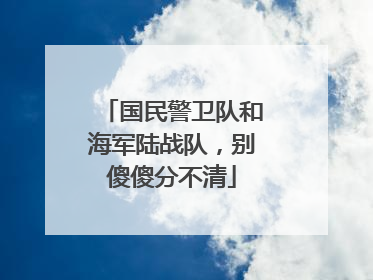 国民警卫队和海军陆战队，别傻傻分不清