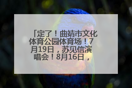 定了！曲靖市文化体育公园体育场！7月19日，苏见信演唱会！8月16日，萧敬腾演唱会！