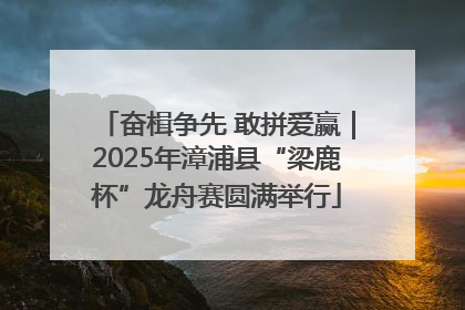 奋楫争先 敢拼爱赢｜2025年漳浦县“梁鹿杯”龙舟赛圆满举行