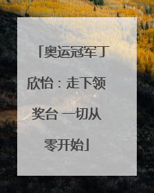 奥运冠军丁欣怡：走下领奖台 一切从零开始