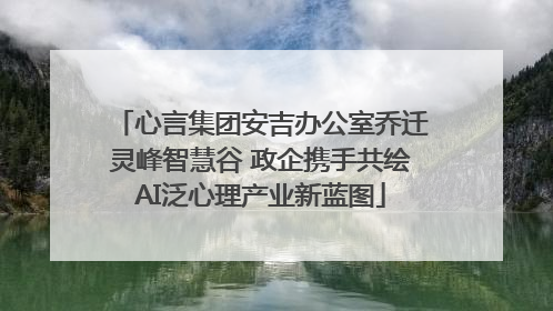 心言集团安吉办公室乔迁灵峰智慧谷 政企携手共绘AI泛心理产业新蓝图