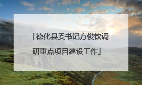 德化县委书记方俊钦调研重点项目建设工作