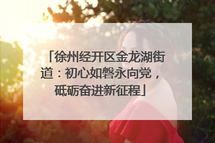 徐州经开区金龙湖街道：初心如磐永向党，砥砺奋进新征程