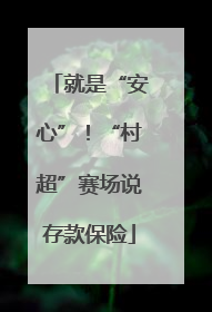 就是“安心”！“村超”赛场说存款保险