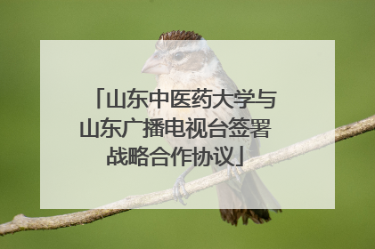 山东中医药大学与山东广播电视台签署战略合作协议