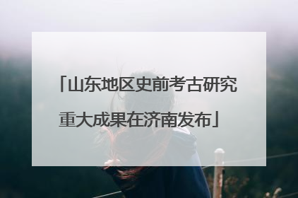 山东地区史前考古研究重大成果在济南发布