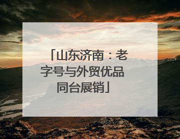 山东济南：老字号与外贸优品同台展销