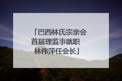 巴西林氏宗亲会首届理监事就职 林伟萍任会长